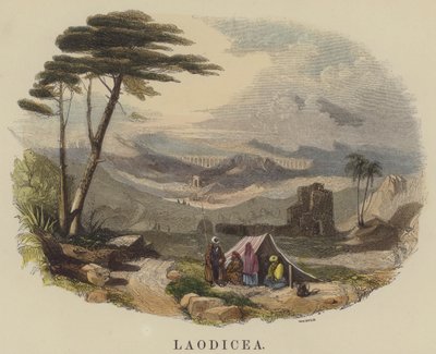 Laodicea (barevná rytina) od English School