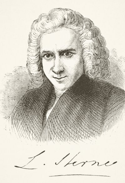 Laurence Sterne, z „Národní a domácí historie Anglie“ od Williama Hickmana Smith Aubrey (1858-1916), vydaný v Londýně, kolem roku 1890 od English School