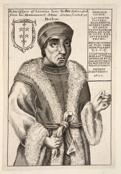 Laurenz Jans Koster, hospoda. 1683 rytina. od English School