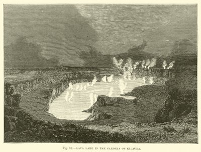 Lávové jezero v kaldeře Kilauea od English School
