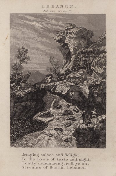Libanon, Solomon Song IV, ver 15 (rytina) od English School