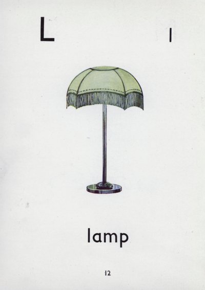 Písmeno L, lampa (barva lito) od English School