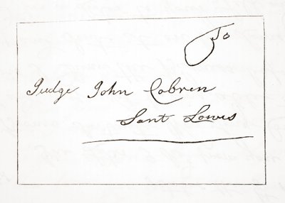 Dopis Daniela Boonea soudci Johnu Cobrenovi, originál ze dne 5. října 1809 (viz také 619584) od English School
