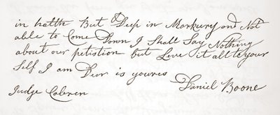 Dopis Daniela Boonea soudci Johnu Cobrenovi, originál ze dne 5. října 1809 (viz také 619583) od English School