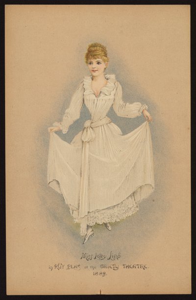 Letty Lind , anglická herečka a zpěvačka (barva litho) od English School