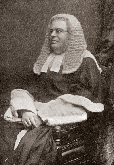 Jeskyně Lewis William 1832 1897. britský soudce. Z The Strand Magazine, vydané v roce 1896 od English School