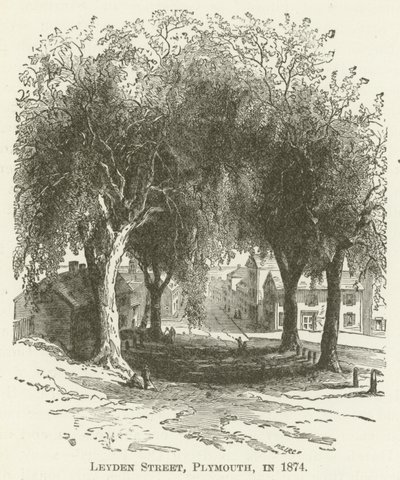 Leyden Street, Plymouth, v roce 1874 od English School