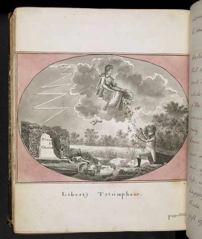 Liberty triumfální, „Dobrodružství Thomase Waltera, jak je vypráví přítel:“ autobiografie Jorgena Jorgensena, věnovaná Williamu Jacksonu Hookerovi (barevná rytina) od English School