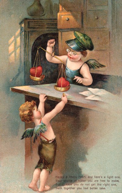 Lehké a těžké srdce (chromolitho) od English School