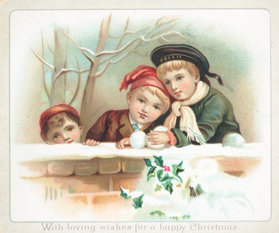 Seřazení sněhových koulí na zeď, vánoční přání od English School