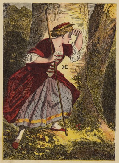 Little Bo-Peep (barevná rytina) od English School