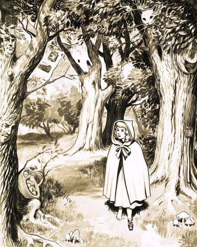 Puzzle stránka Červená Karkulka od English School