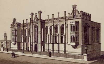 Liverpool: Liverpool College, Shaw Street (litografie) od English School