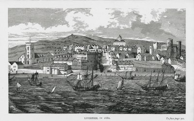Liverpool v roce 1680 (rytina) od English School