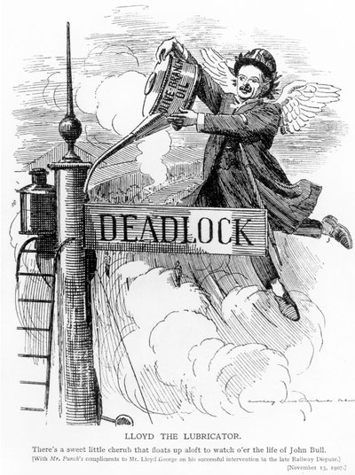 Lloyd the Lubricator, z časopisu Punch, 13. listopadu 1907 od English School