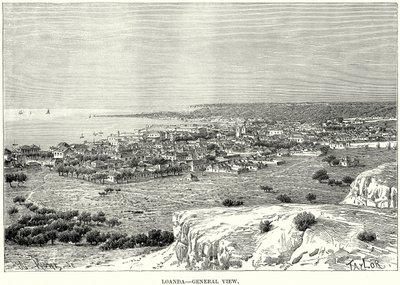 Loanda - Celkový pohled (rytina) od English School