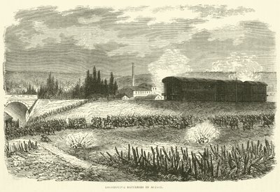 Lokomotivové baterie v akci, listopad 1870 od English School