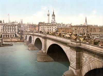 London Bridge (ručně kolorovaná fotografie) od English School