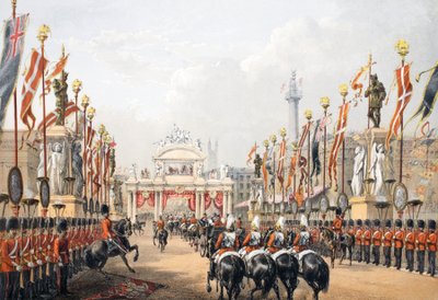 London Bridge, chovaný Honorable Artillery Company of London, z Památníku sňatku Edwarda VII. a Alexandry Dánské, hospoda. 1864 od English School