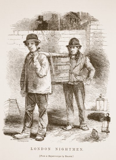 London Nightmen, z daguerrotypie Richarda Bearda, ilustrace z London Labour and London Poor od Henryho Mayhewa, hospoda. 1862 od English School