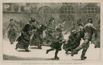 London Sketches: The Skating Rink at Princes Ground, Brompton od English School