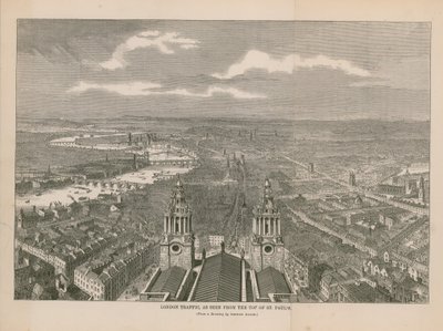 Londýnský provoz při pohledu z vrcholu St Pauls od English School