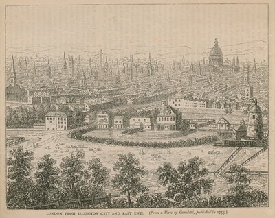 Londýn z Islingtonu (City a East End) od English School