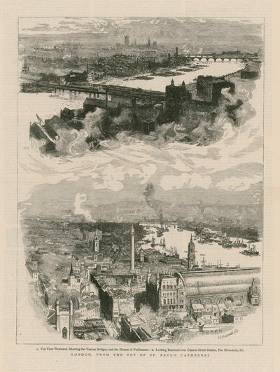 Londýn z vrcholu katedrály svatého Pavla od English School