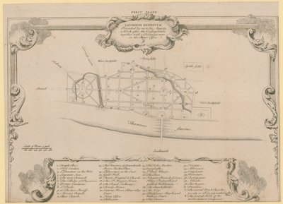 Londýn obnoven, plán sira Johna Evelynse na přestavbu City of London po požáru v roce 1666 od English School