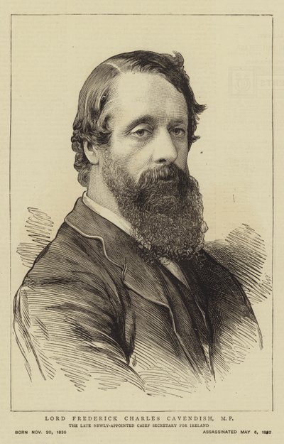 Lord Frederick Charles Cavendish, MP (rytina) od English School