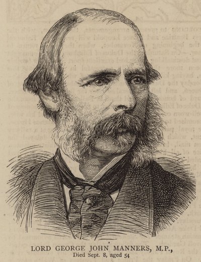 Lord George John Manners, MP (rytina) od English School
