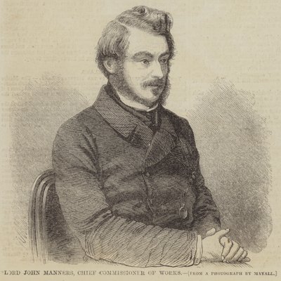 Lord John Manners, hlavní komisař prací (rytina) od English School