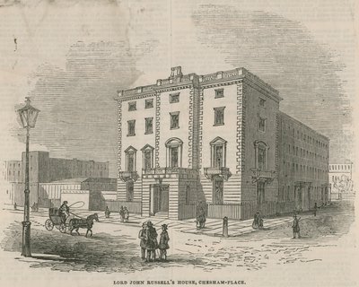 Lord John Russells House, Chesham Place, Belgrave Square od English School