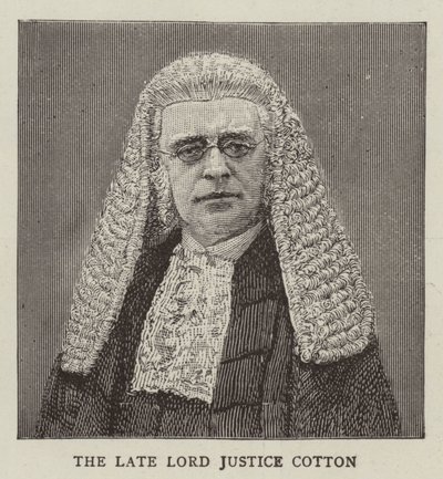 Lord Justice Cotton (rytina) od English School