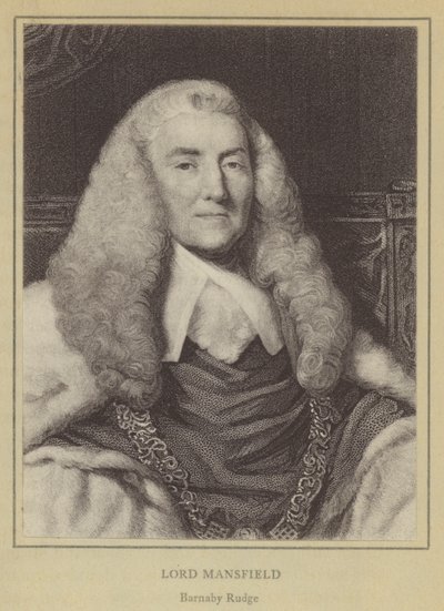Lord Mansfield, Barnaby Rudge (litho) od English School