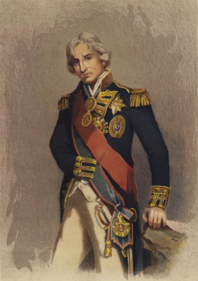 Lord Nelson (barevná litografie) od English School
