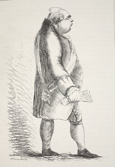 Lord North, faksimile starého tisku od English School