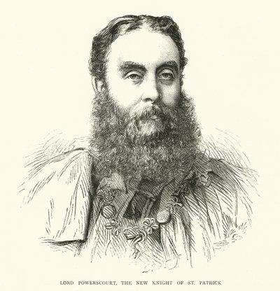 Lord Powerscourt, nový rytíř svatého Patrika (rytina) od English School