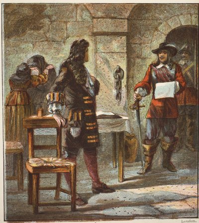 Lord W. Russell Condemned, hospoda. 1890 (barevná litografie) od English School