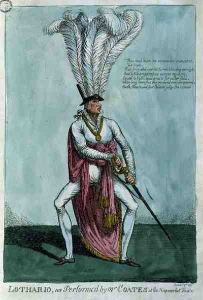"Lothario, jak hraje pan Coates v Haymarket Theatre, 9. prosince 1811, pub. William Holland od English School