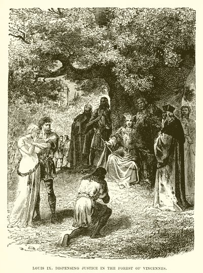 Ludvík IX. vykonávající spravedlnost v lese Vincennes od English School