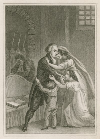 Ludvík XVI. Francouzský se rozloučil se svou rodinou, 1793 od English School