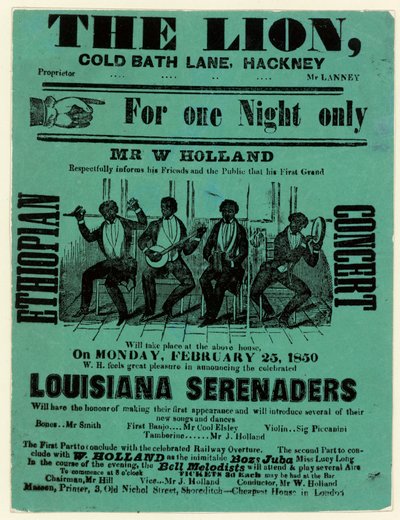 Louisiana Serenaders ve společnosti Lion, Hackney od English School