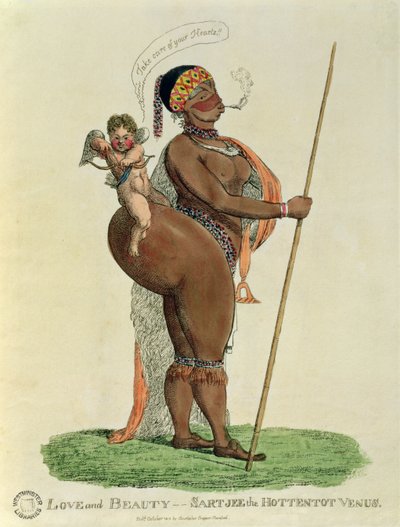 Láska a krása - Sartjee the Hottentot Venuše, 1810 od English School