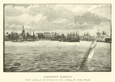 Přístav Lowestoft. Výroba jachet pro vstup do Lake Lothing pro Oulton Broad od English School