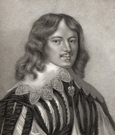 Lucius Cary, vyrytý Bocquetem, ilustrace z „Katalogu královských a vznešených autorů, svazek V“, vydaného v roce 1806 (litho) od English School