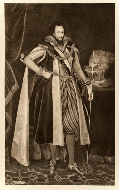 Ludovic Stuart, druhý vévoda z Lennoxu, od Jakuba I. a VI., tisk Manzi Joyant & Co. Paris, 1904 (kolotyp) od English School