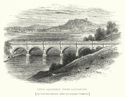 Akvadukt Lune, poblíž Lancaster (rytina) od English School
