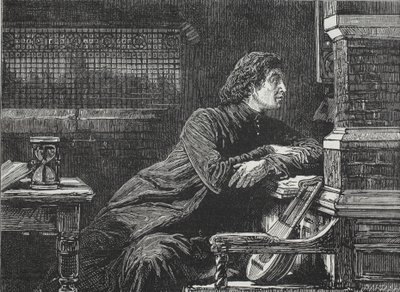 Luther at the Casement, ilustrace z Historie protestantismu od Jamese Aitkena Wylie (1808-1890), pub. 1878 od English School