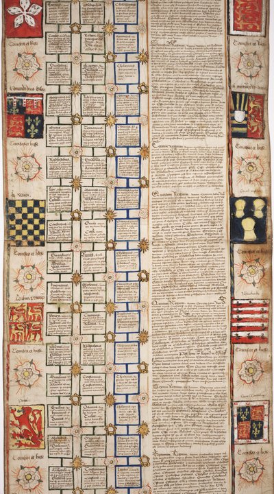 MS Lewis E 201 sekce 3, Kronika dějin světa od stvoření po Woden, s genealogií Edwarda IV., kolem roku 1461 od English School